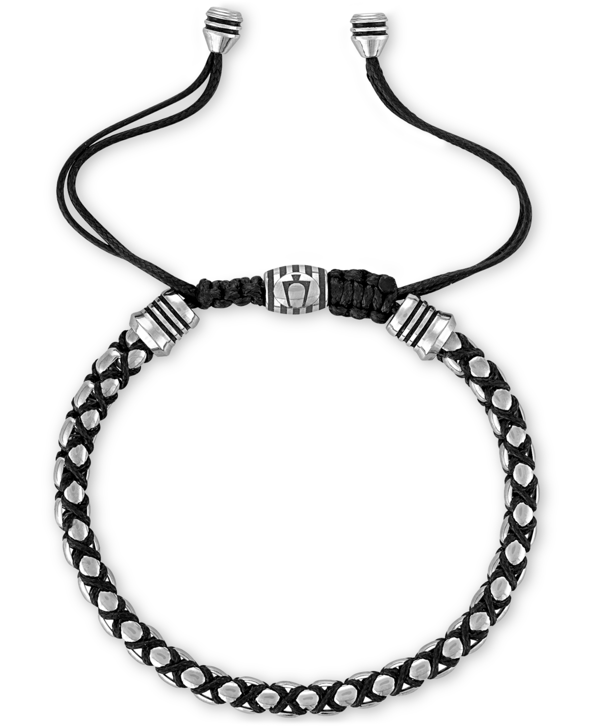 Bulova Stainless Steel Icon Beaded Bolo Bracelet In No Color
