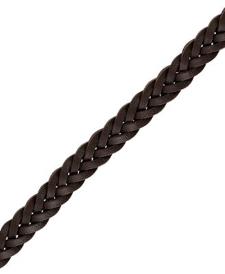 Brown Leather Braided Bracelet