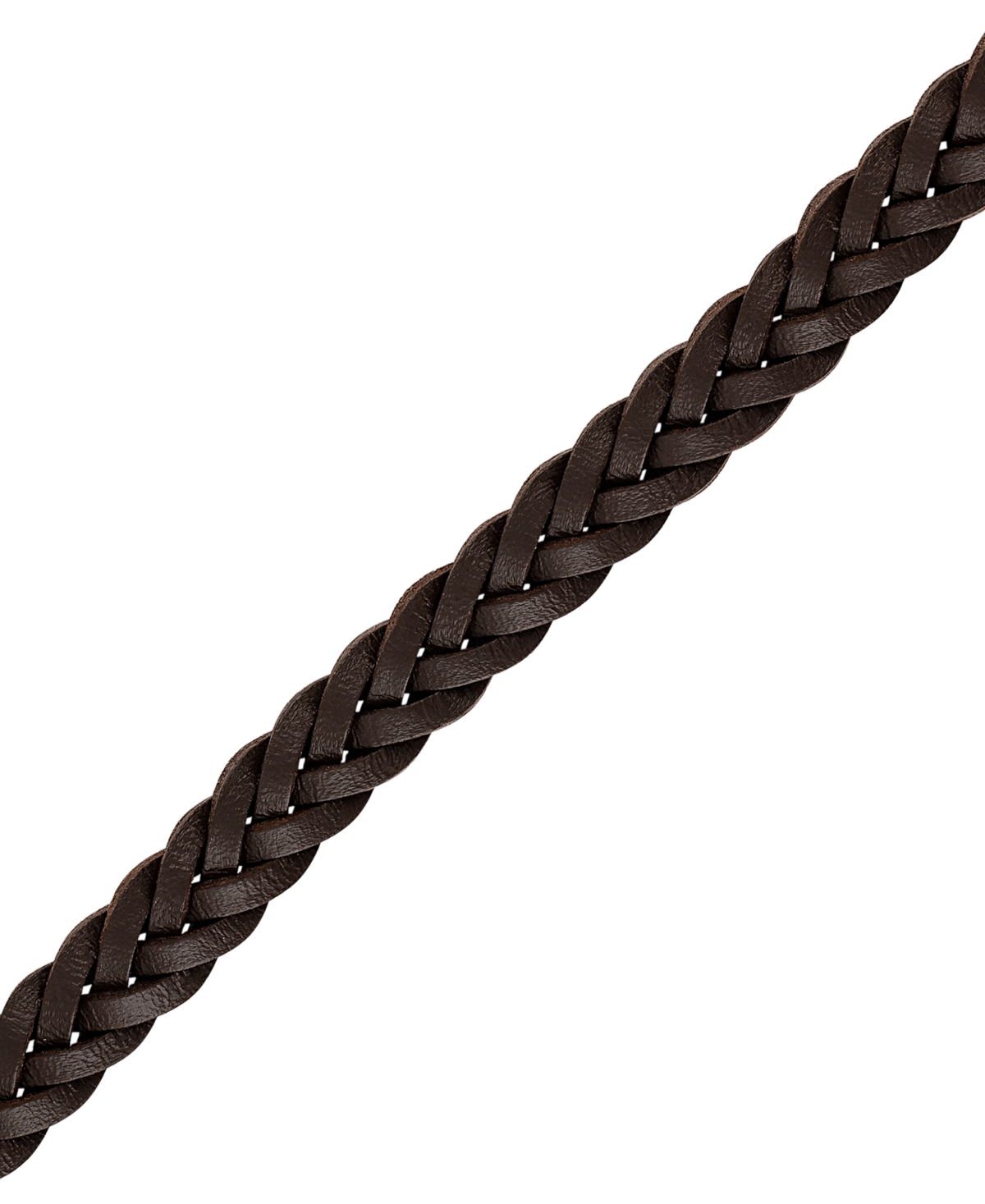 Bulova Brown Leather Braided Bracelet In No Color