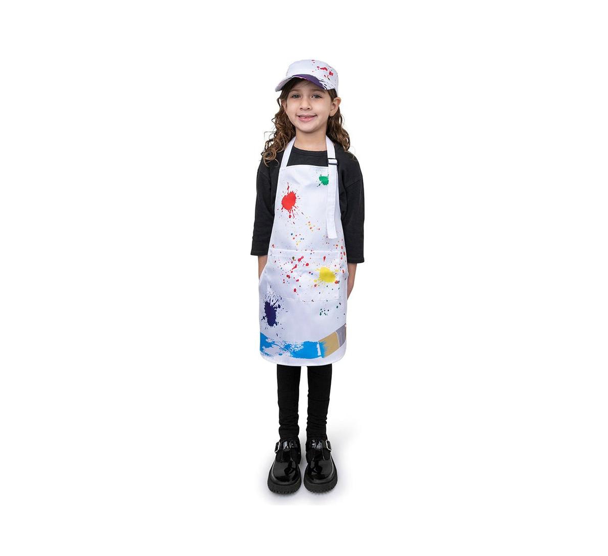 Dress Up America Painter Apron & Hat Costume Set - Kids Boys & Girls