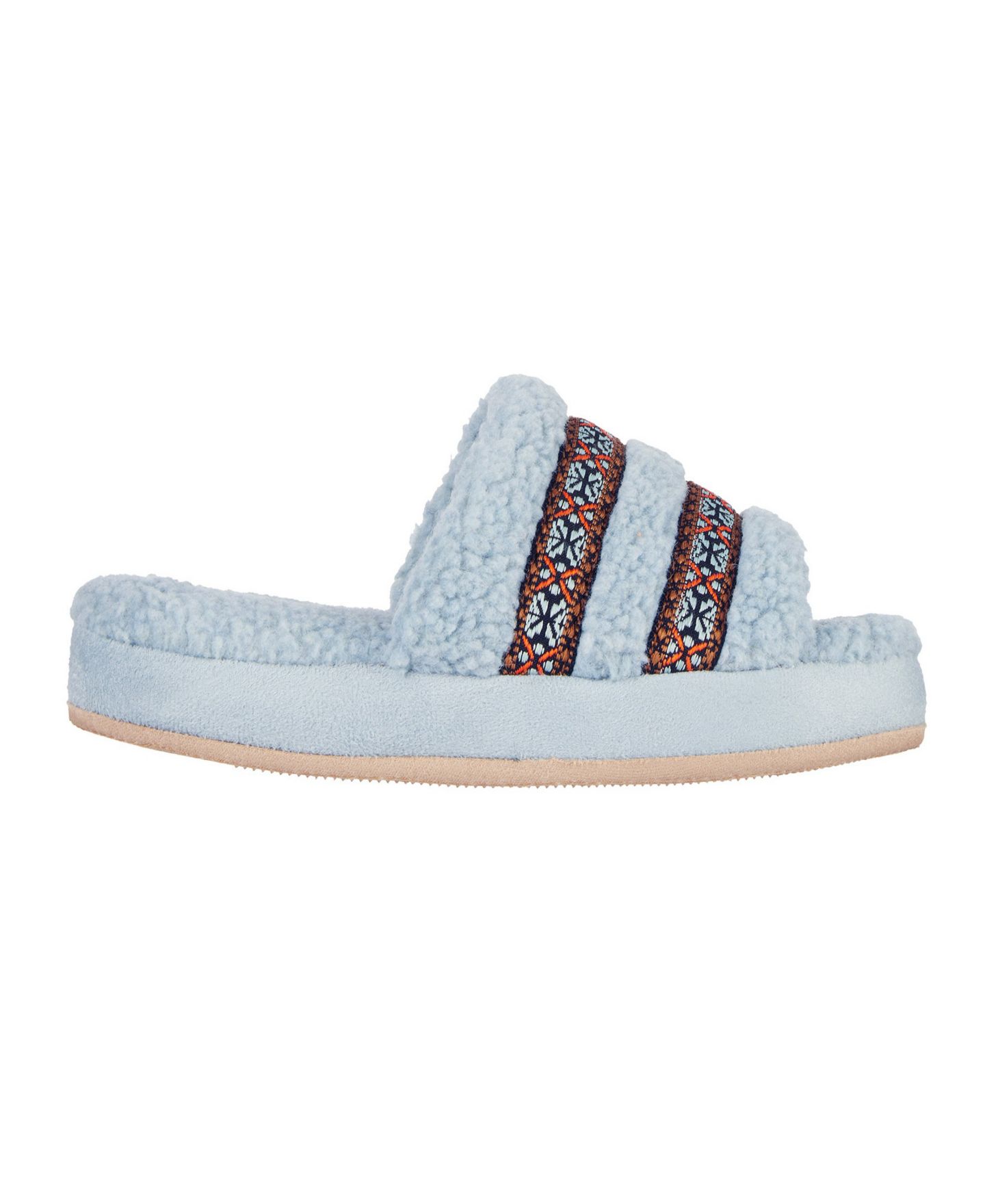 Женские тапочки Isotoner Signature Berber Slide Slippers, цвет: Синий туманный — фото 3
