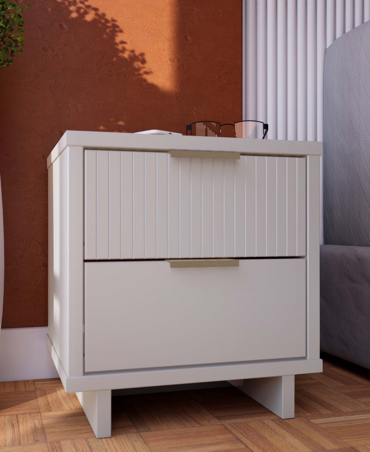 Manhattan Comfort Granville 2-Piece 2-Drawer Nightstand Set