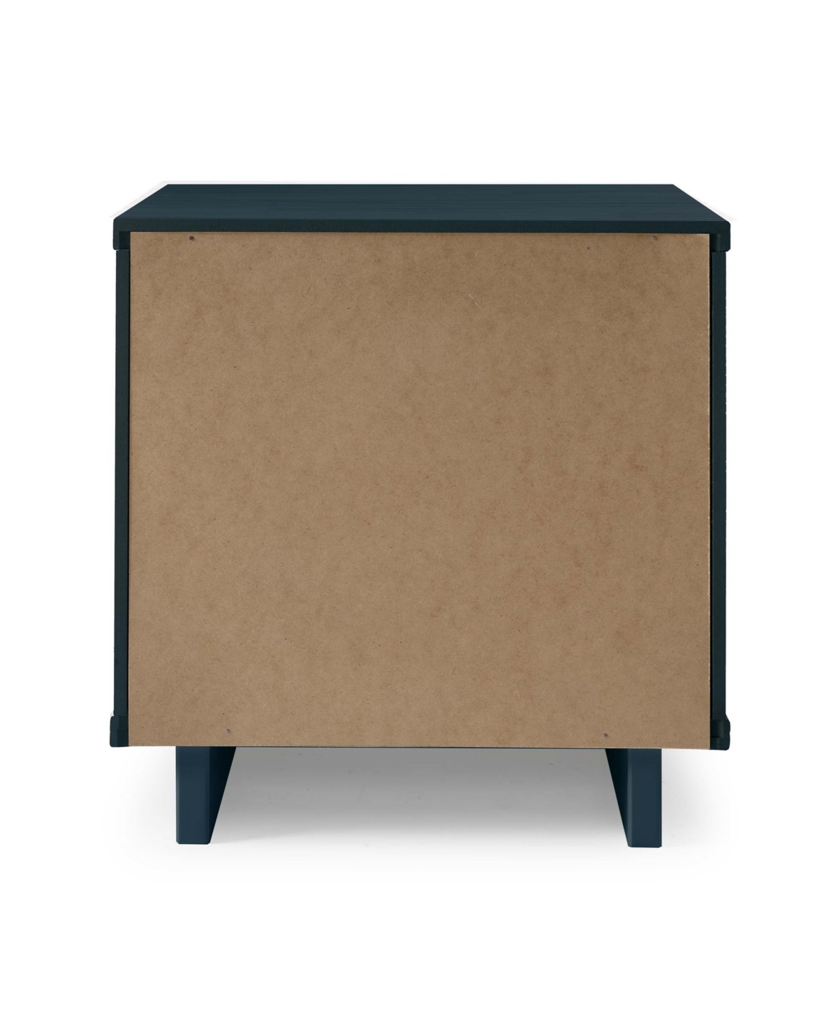 Manhattan Comfort 2-piece Granville Solid Pine Wood 1-drawer Nightstand Set In Midnight Blue