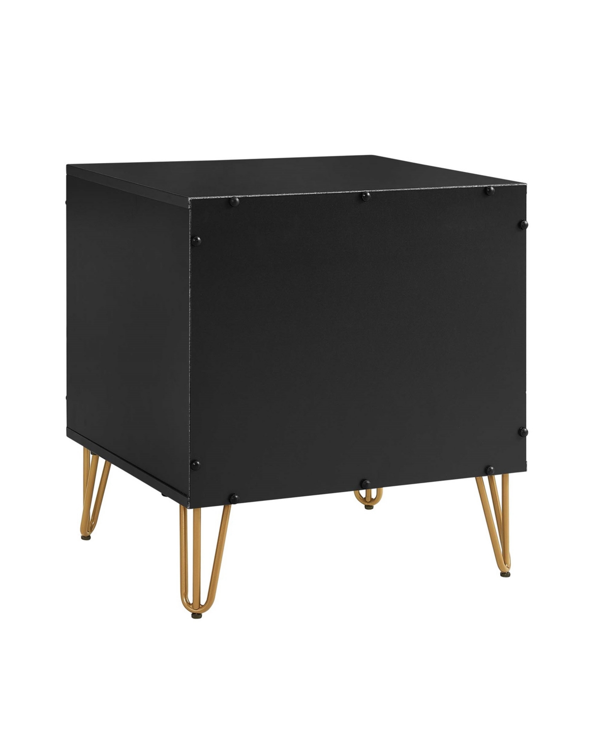 Manhattan Comfort 2-piece Dumbo Medium-density Fiberboard 1-drawer Modern Nightstand Set In Black