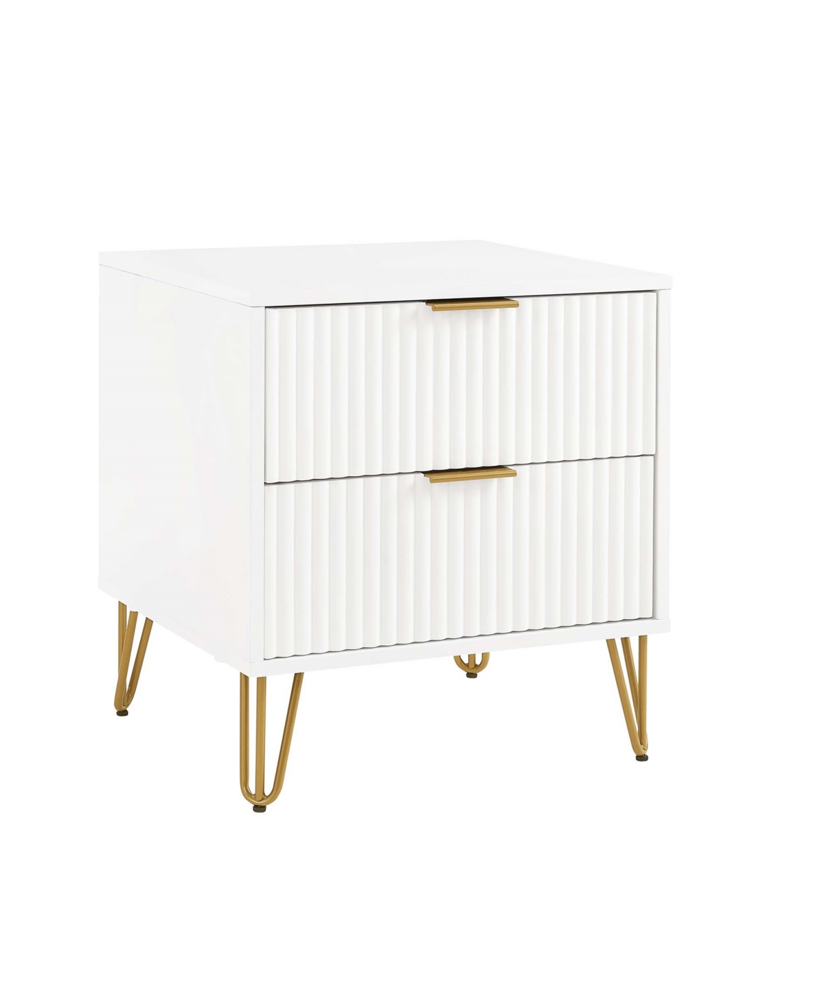 Shop Manhattan Comfort 1-piece Dumbo Medium-density Fiberboard 2-drawer Modern Nightstand In White