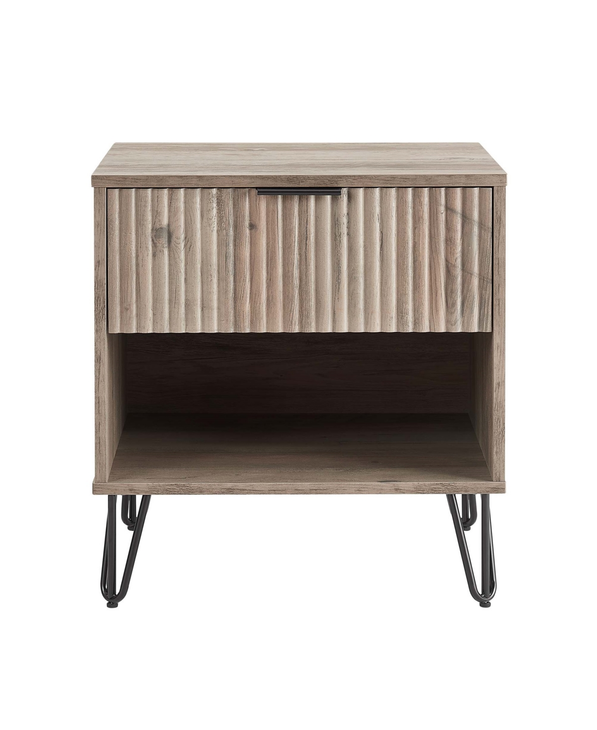 MANHATTAN COMFORT 1- PIECE DUMBO MEDIUM-DENSITY FIBERBOARD 1-DRAWER MODERN NIGHTSTAND 