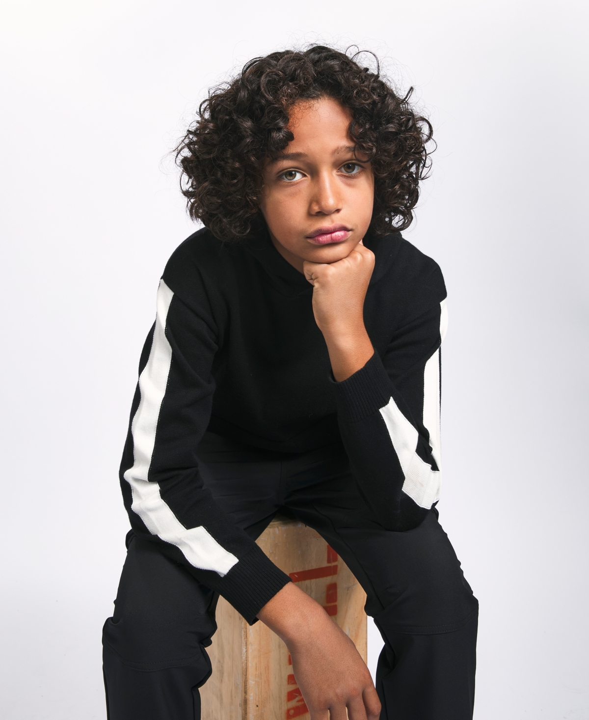 Sovereign Code Little Boys Sweater Knit Pull-over Hoodie In Black