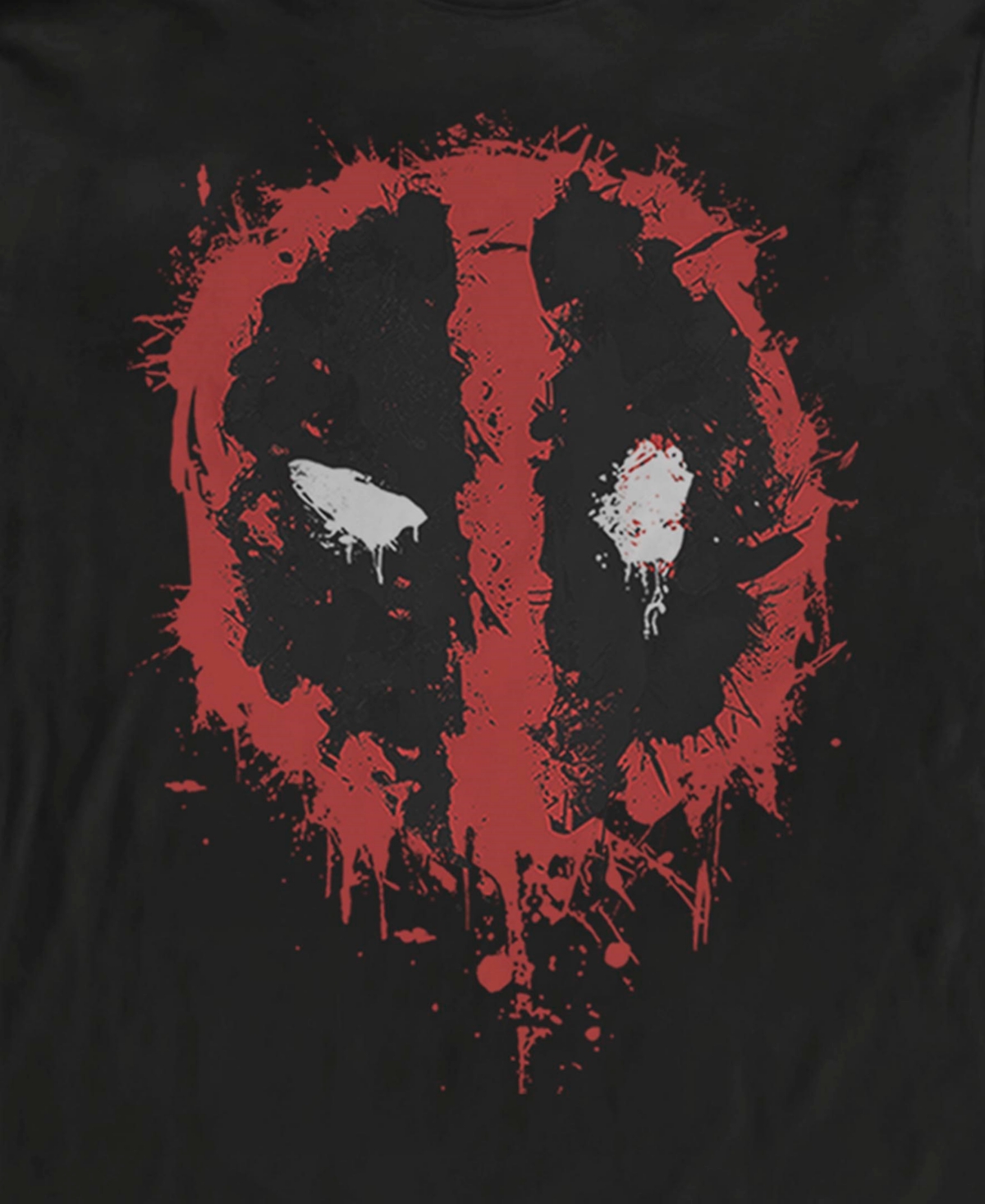 Fifth Sun Mens Deadpool Splatter Icon Long Sleeve T-shirt In Black