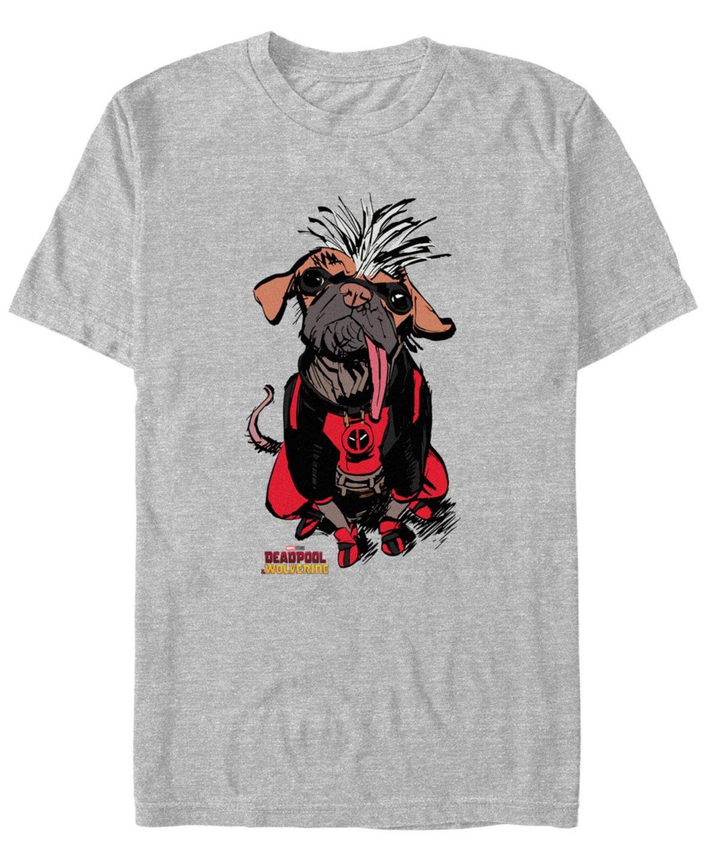 Мужская футболка Fifth Sun Cute Dogpool Short Sleeve, цвет: Меланжевый — фото 1