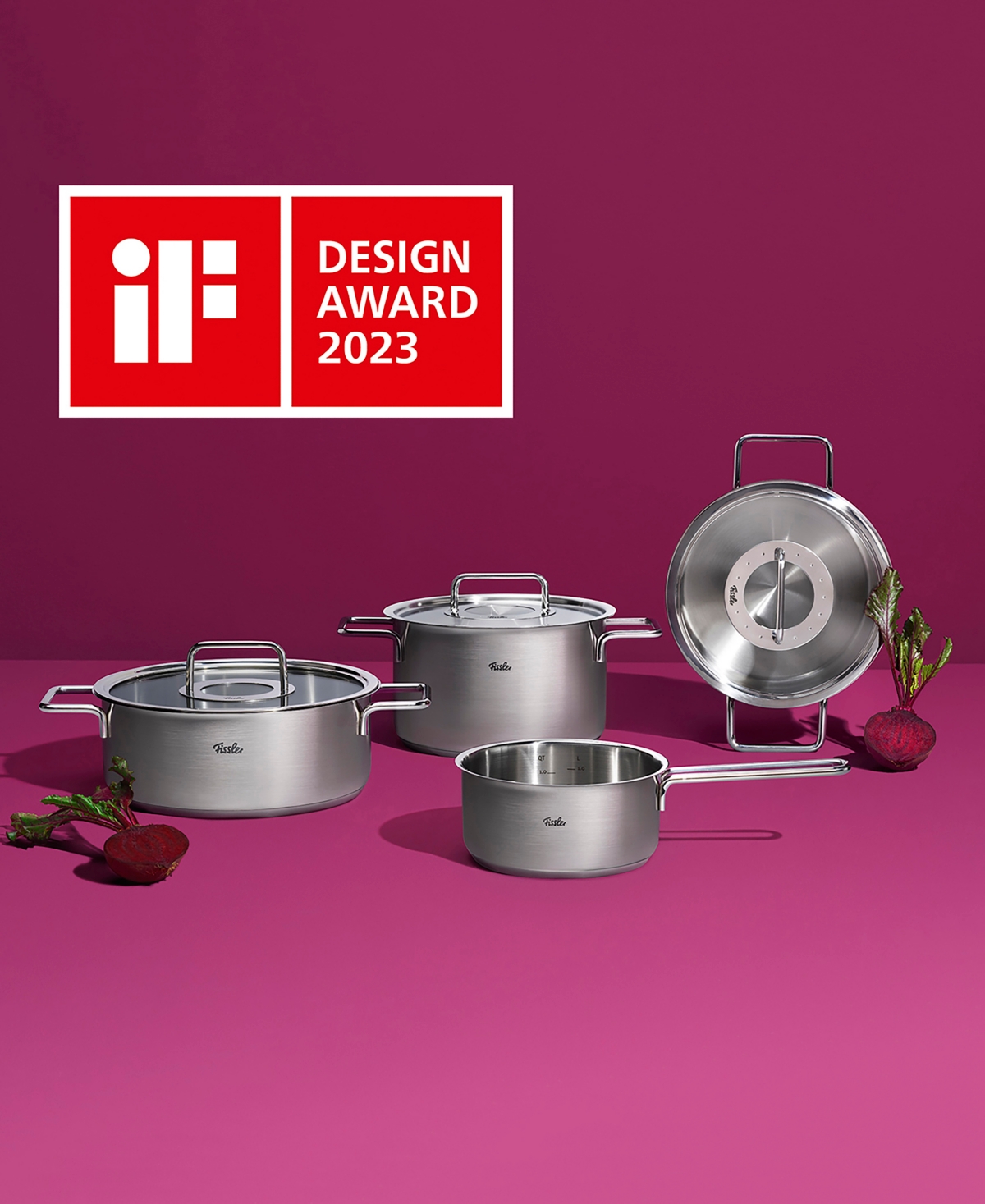 Fissler Pure Collection9 Piece Cookware Set with Glass Lids - Stainless Steel