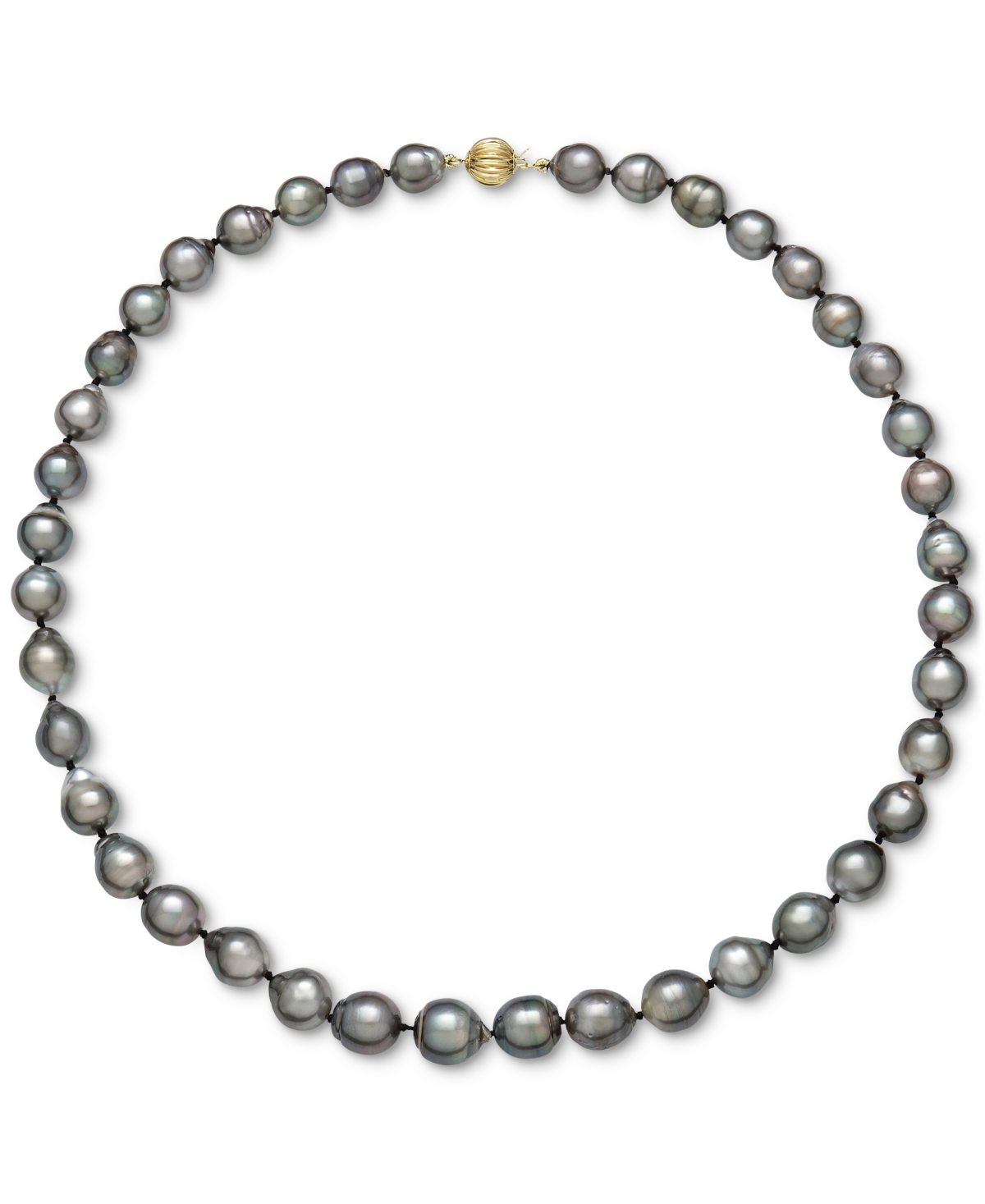 Shop Belle De Mer Cultured Tahitian Pearl (8-10mm) 18" Collar Necklace In Black