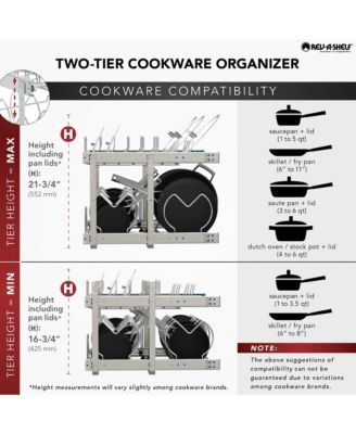 Pullout Cabinet Pot and Pan Organizer, 12&amp;quot; Width, 5CW2-1222-CR