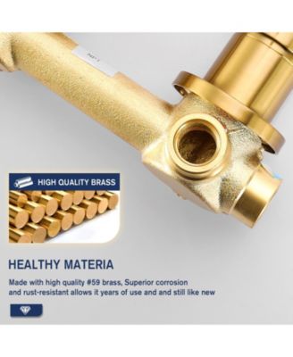 Wall Mount Faucet for Bathroom Sink or Bathtub Sleek and Space-Saving Design