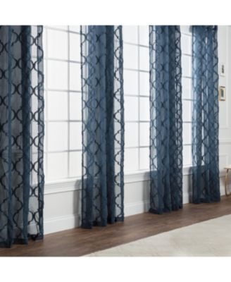 Premium 2-Panel Faux Linen Shimmer Textured Sheer Curtain Panels - for Windows Living Room Bedroom Office - Translucent Window Drapes for Home- 52 x 63 Inches Long - Taupe