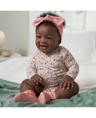Baby Girls Long Sleeve Onesies Bodysuits, 6-Pack