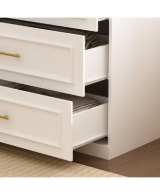 8-Door Big Armoires with Hanging Rods, Drawers, Shelves