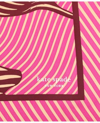 Linear Bloom Silk Square Scarf