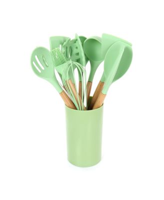 Collection Silicone and Wood Cooking Utensils, Set of 12