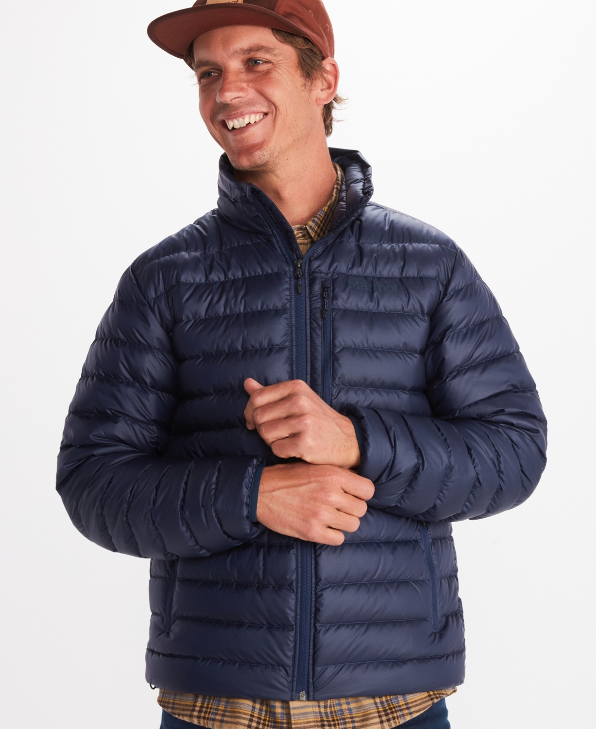 Marmot Mens Water Repellent Warm Puffer Jacket In Arctic Navy