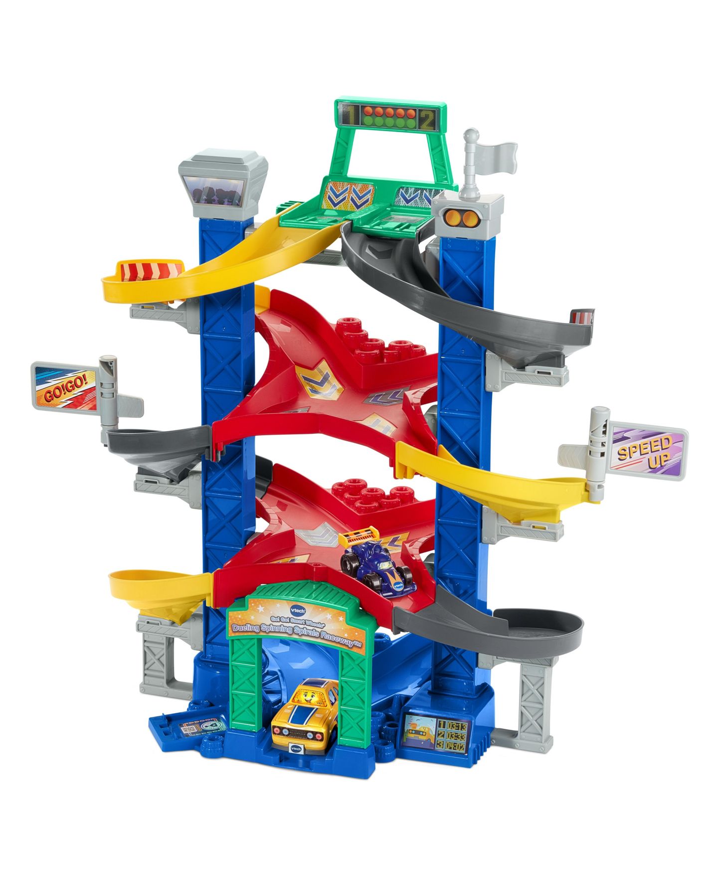 Детские игрушки VTech Dueling Spinning Spirals Battery-Operated Crash Zones Raceway and Toy Vehicles, 2-Piece Set — фото 1