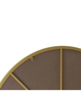 39-Inch Gold Circular Wall Mirror – Metal Framed Round Vanity Mirror for Bathroom, Living Room, or Bedroom Decor