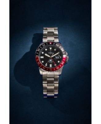 Men's GMT Blue Stainless Steel Watch, 46mm