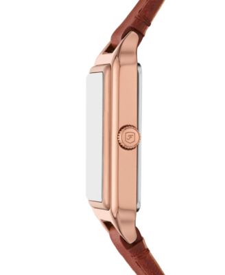 Women's Raquel Three-Hand Date Medium Brown Leather Watch and Bracelet Set, 23mm