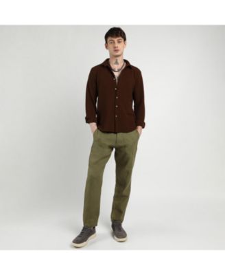 Men's Chocolate Brown Ripple Box Shirt