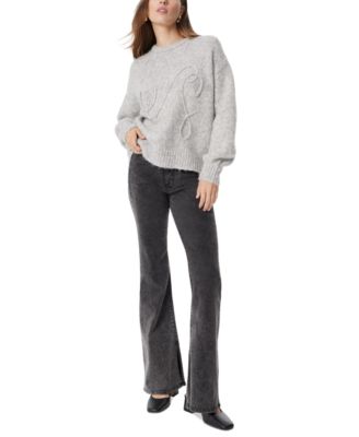 Sam Edelman Women's Hi Lo Cropped Pullover Sweater - Rayon/Nylon Blend - View #2