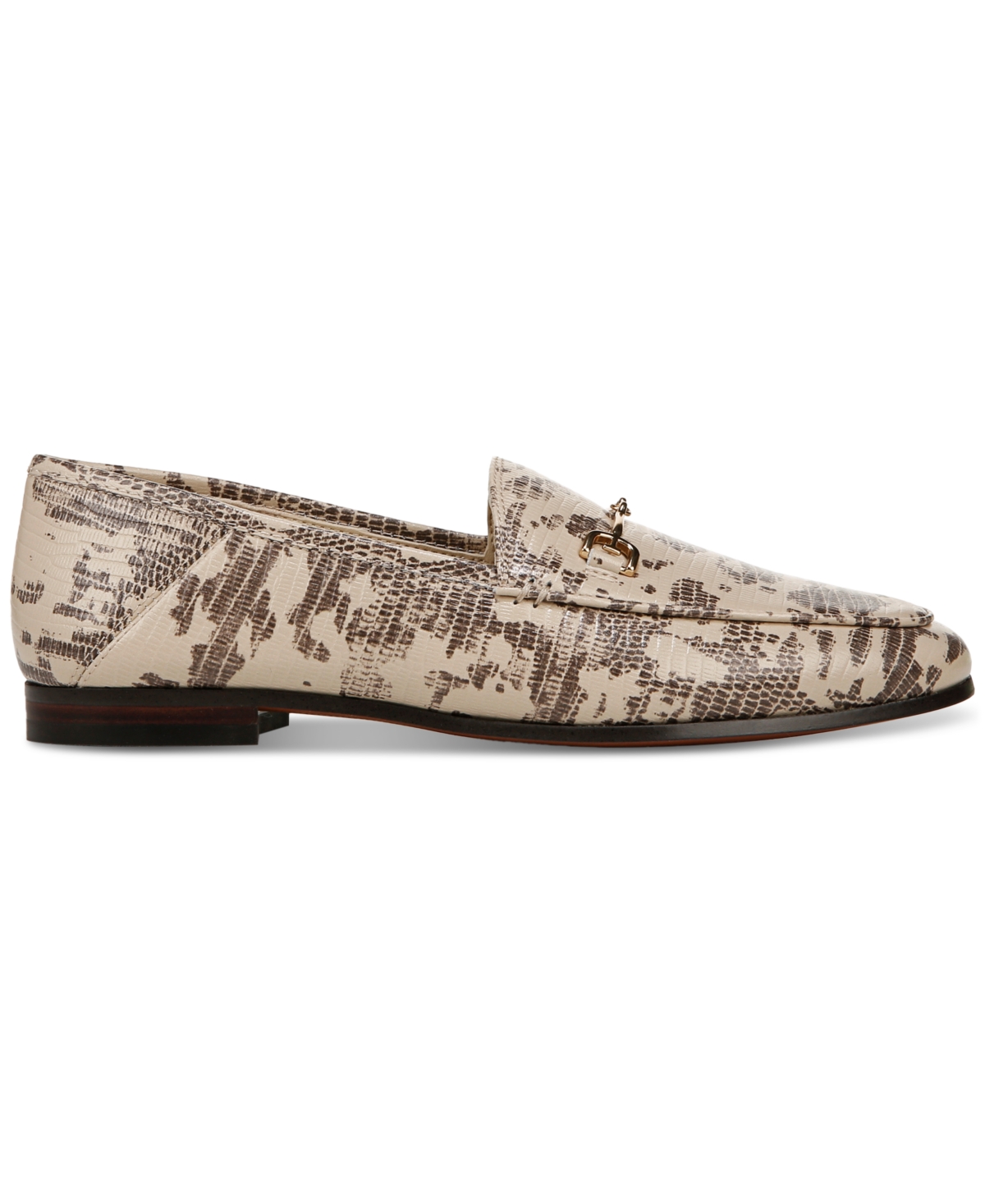 Sam Edelman Loraine Bit Loafer Roccia Grey Leather In Roccia