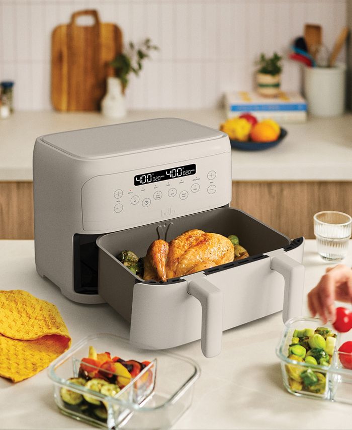 Bella Trizone® 4-Qt. Extra-Large Nonstick Air Fryer - Tan/Beige