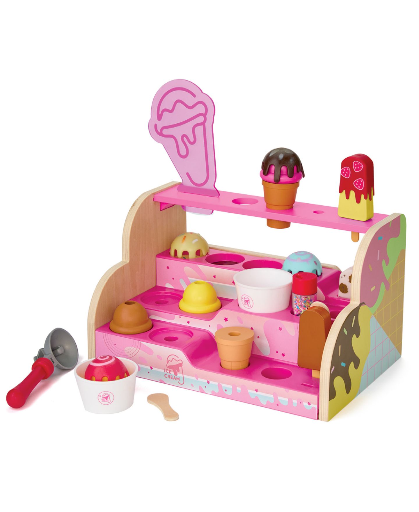 Детский игровой набор Geoffrey's Toy Box Scoop Top Ice Cream Counter Playset — фото 1