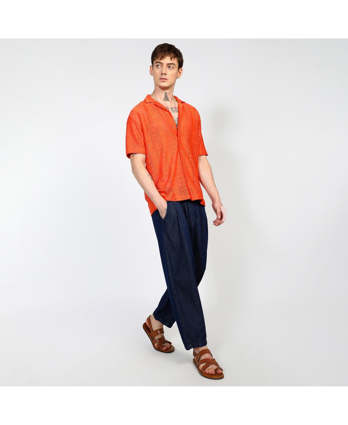 Campus Sutra Men's Oceanic Oversized Shirt