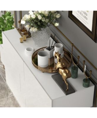 High Gloss White Wood 6-Drawer Chest of Drawers