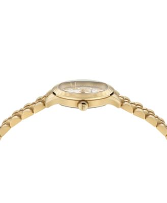 Women's Swiss Duo Gold Ion Plated Stainless Steel Bracelet Watch 28mm