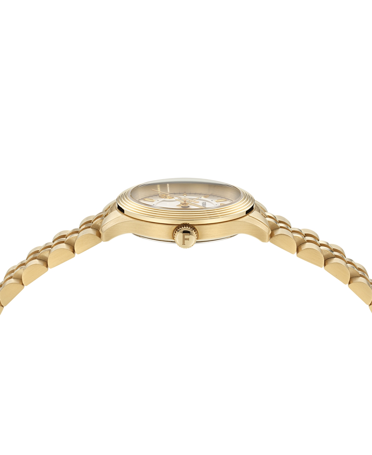 Edifier Women's Swiss Duo Gold Ion Plated Stainless Steel Bracelet Watch 28mm In Gold
