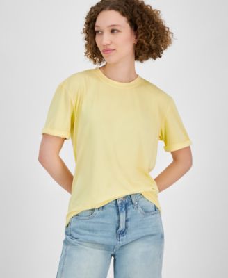 Rebellious One - Juniors' Cuffed-Sleeve Crewneck Tee