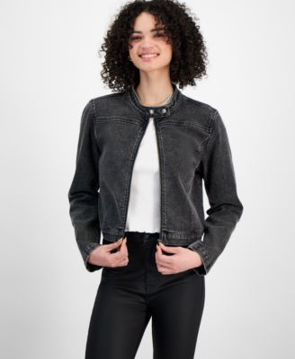 Tinseltown - Juniors' Denim Moto Jacket