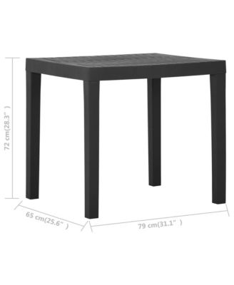 Garden Table Grey Plastic Medium Durable Garden Table