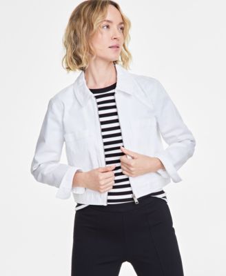 On 34th - Women's Denim Cropped Chore Jacket