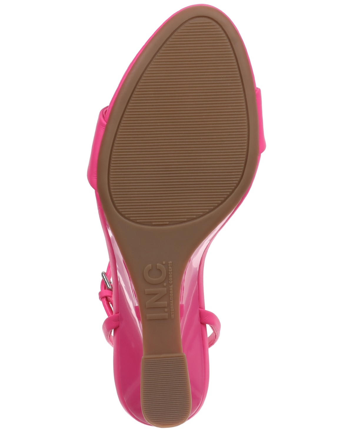 Inc International Concepts Women's Zeldaa Wedge Sandals, Created For Macy's In Fuchsia Smooth