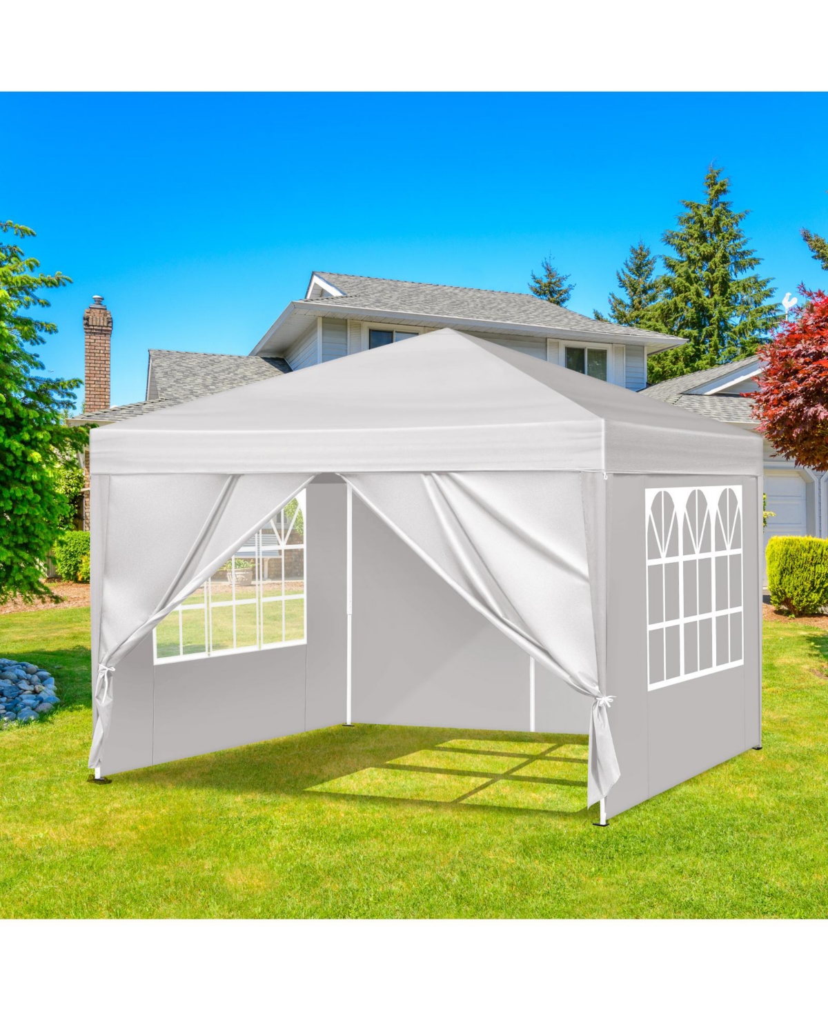 Slickblue Two Doors & Two Windows Practical Waterproof Right-Angle Folding Tent