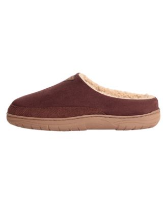 Vintage Men's Microsuede Corduroy Clog with Faux Shearling Lining and Indoor-Outdoor Sole Shoe