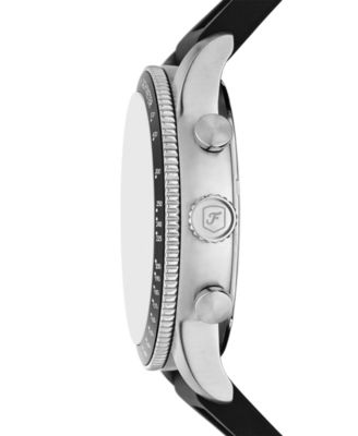 Men's Sport Tourer Chronograph Black Silicone Watch, 42mm