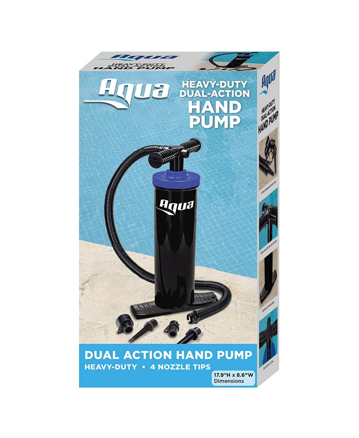 Aqua AquaPro 50 In Nylon Deck Style Towable 1 Person Rider, Yellow/Red w/ Hand Pump - Orange