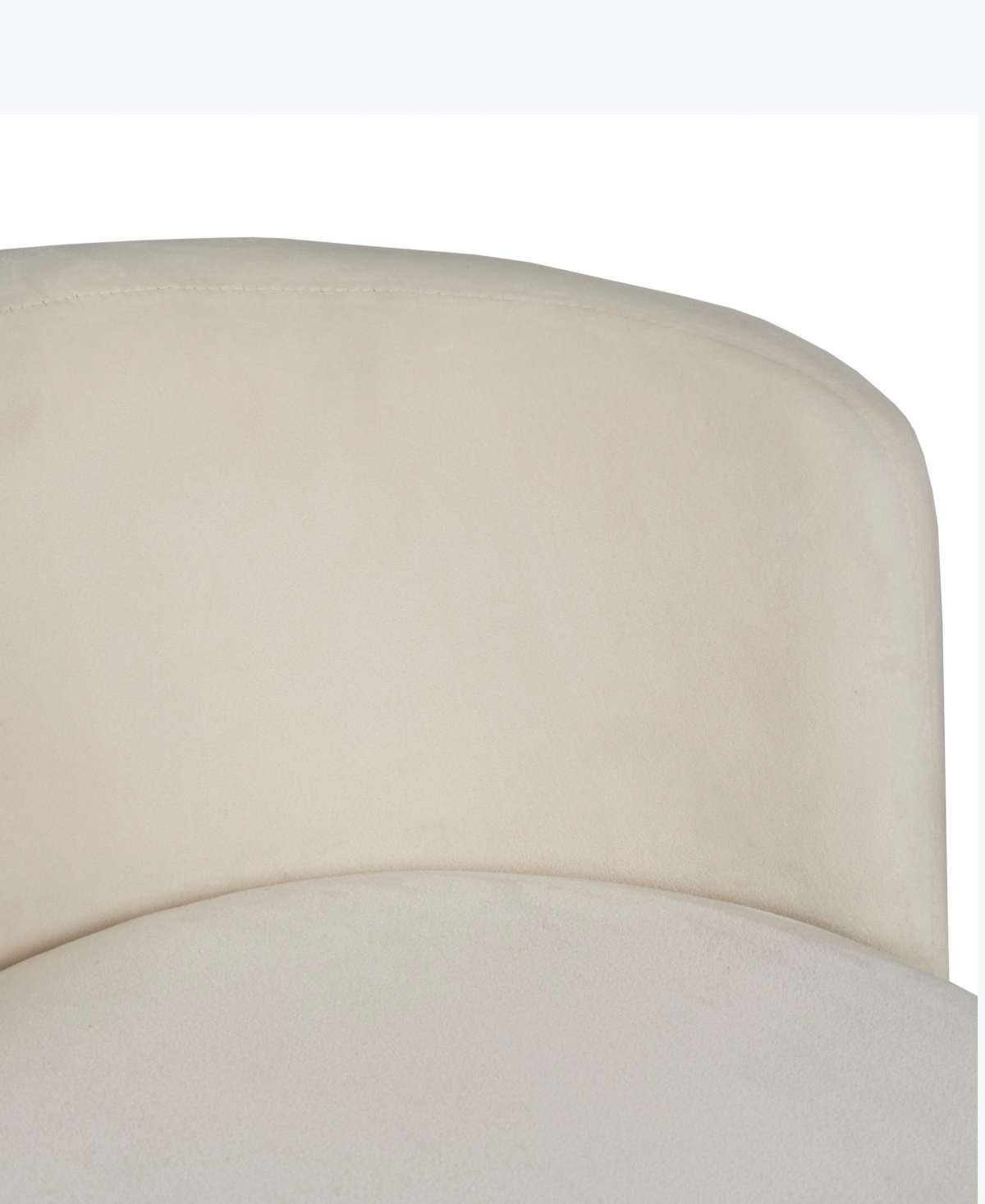 Hillsdale 25" Metal Marisol Vanity Stool In Off-white