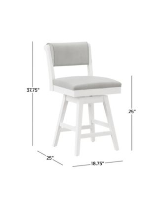 37.75" Wood and Upholstered Clarion Counter Height Swivel Stool