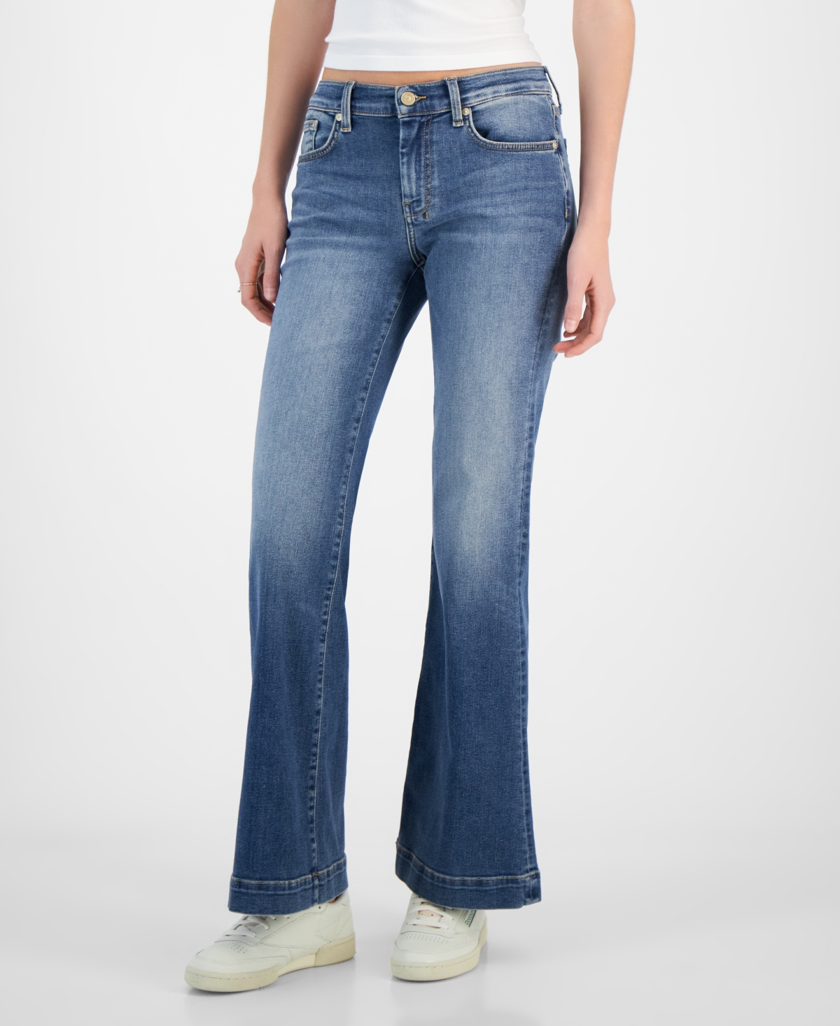 7 For All Mankind Women's Dojo Embellished-Back-Pocket Jeans