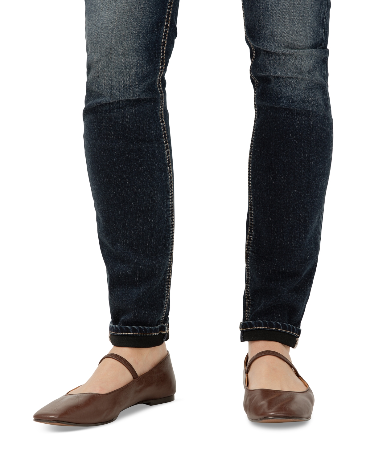 Silver Jeans Co. Women's Girlfriend Mid Rise Skinny-Leg Jeans