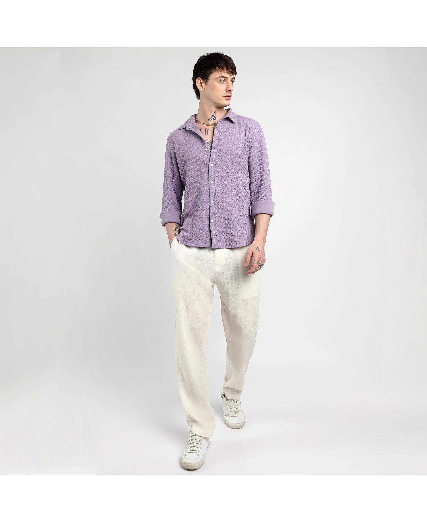 Men's Lilac Ripple Box Shirt